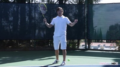 Shocking Surprise: Coach's Jaw Drops at My Smooth Reveal on the Tennis Court!