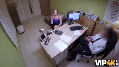 Hot MILF Gets Naughty with the Bank!