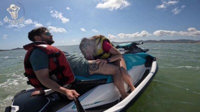 Jet Ski Fuck Session with Daring Public Sex and Double Cumshots