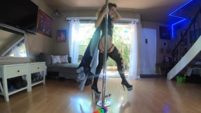 Hot Milf Pole Dancer Teases in Seductive Pole Show