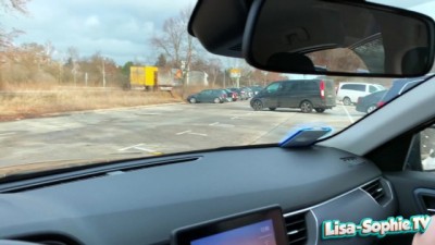 Public Parking Lot Pounding: Blonde Gets Fisted Hard!