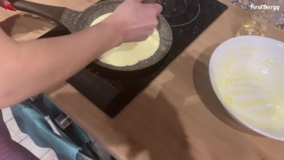 Steamy Kitchen Morning: Pancakes & Wild Stepbrother Action