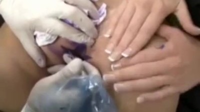 Amateur Babe Gets her Asshole Tattooed