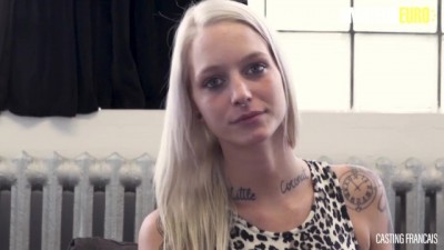 Slutty French Blondie Rides a Huge Cock on the Casting Couch