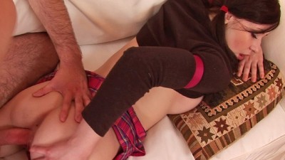 Sexy girl in school takes big cock