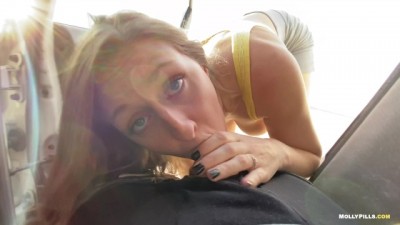 Molly Pills - Dangerous blowjob in the parking lot