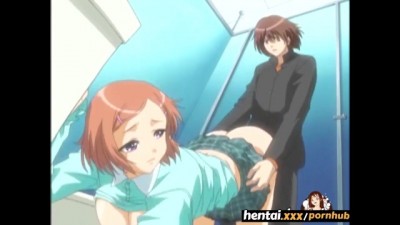 Young Lovers Fucking Bareback in Toilet - Hentai XXX (+18)