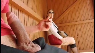 I take my Cock out at this Bus Stop Blowjob