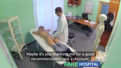Fake Hospital - Horny Doctor Offers Blonde Teen a Discount on new Tits (+18)