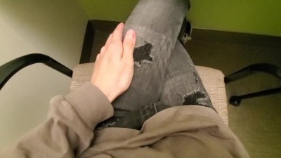 Silent Pee in Women's Toilet, because Men's Restroom is Closed...