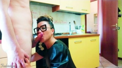 Girl Wears Designer Clothes, He Ruins Them With His Cum
