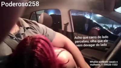 Poderoso258 - Novinha Ruiva me Chupando Na Avenida Paulista Dentro do Carro no Trânsito