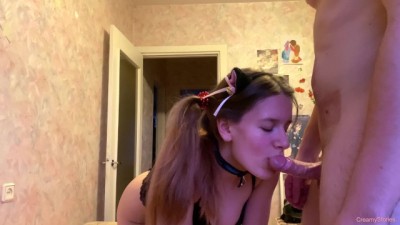 Amateur Girl Rimming and Licking her Step Brothers Balls
