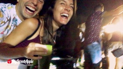 Partying with Cum on my Pussy Public