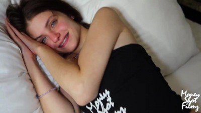 19 Yo Slut with Braces Sucks and Fucks before Bed Time