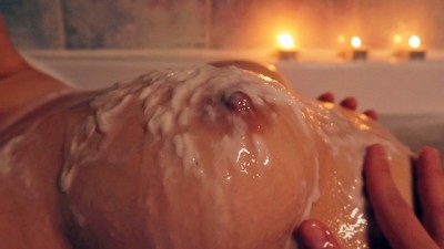 Huge Tits Tising and Watered with White Cumplays