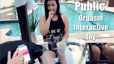Public female orgasm interactive toy beautiful face agony torture Girl