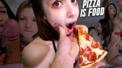 Yukki Amey fuck pizza delivery boy Jean-Marie Corda in a foursome