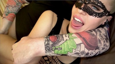 Saliva Bunny performs sloppy deepthroat and takes thick Cock