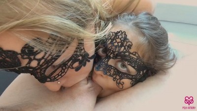 Two Girls Deepthroat Balls Dick Sucking 69 Oily Sexy Ass Cum