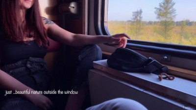 BJ & sex on the train from a Slut in Sex