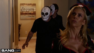 Alexis Fawx gives her Stepson a Halloween treat
