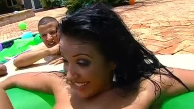 Wild orgy pool party Public