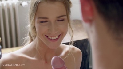 Seduced actor when his cock jumped out of his pants during makeup.