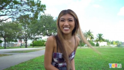 Beautiful Asian Loves Big White Cock
