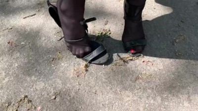 Dirty my expensive shoes for walks Public