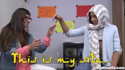 Mia Khalifa - Busty Arab Pornstar Trains Her Muslim Friend How To Suck Big Cock