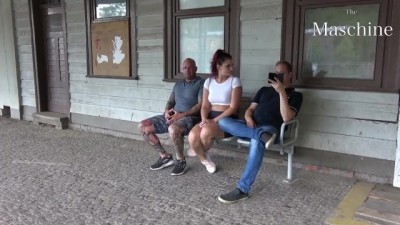 Freakshow at the station Public Blowjob