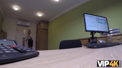 Desperate Housewife Fucked Hard by Greedy Creditor for Cash