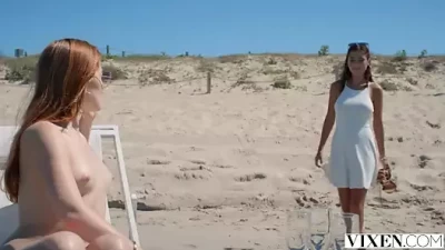 Steamy Threeway on Holiday: Horny Model Seduces Eager Couple