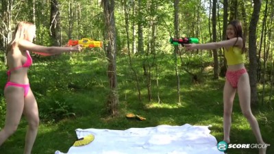 Outdoor Lesbian Sex Adventure: Hardcore Pussy Licking & Tit Sucking