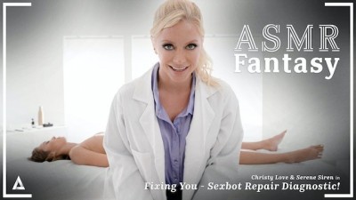 ASMR Fantasy: Lesbian Technician Gets Drenched by Sexbot's Wild Squirting