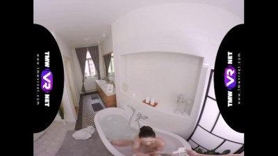 Steamy Brunette Soaks & Smoke in Hardcore Tub Passion