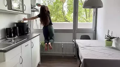 Steamy Kitchen Romp with My Horny Roommate!