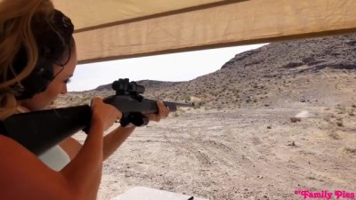 He Gave A Shooting LesStepson To The Blonde Woman In A Dry Land