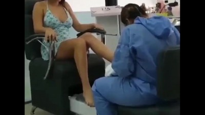 Hot Sexy Woman In Beauty Center